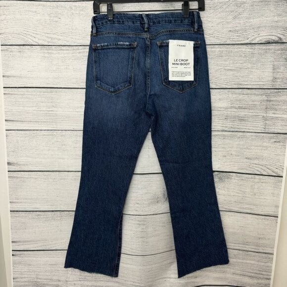 NWT Frame Le Crop Mini Boot Cut Jeans Mid-Rise Size 27 - Picture 2 of 4